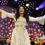 Emirates singer Ahlam wearing the Moroccan Kaftan at Mawazine Festival