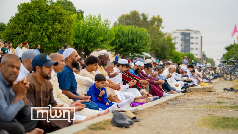 Worshipers gather in M'ssala to perform Eid Prayer